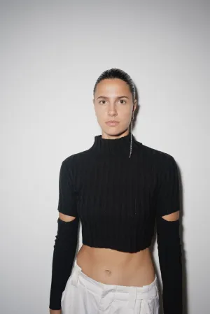 0060_VINTAGE 2000 CROP CUT OUT SWEATER