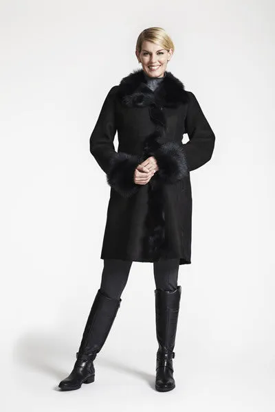 #1296 Toscana Ruffle Tuxedo Walking Coat