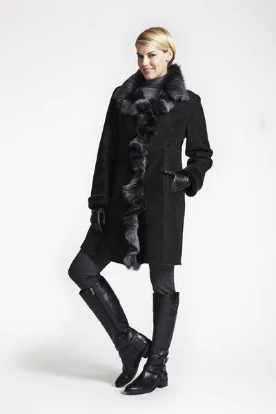 #1296 Toscana Ruffle Tuxedo Walking Coat