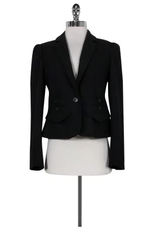 3.1 Phillip Lim - Black Wool Ribbed Blazer Sz 6