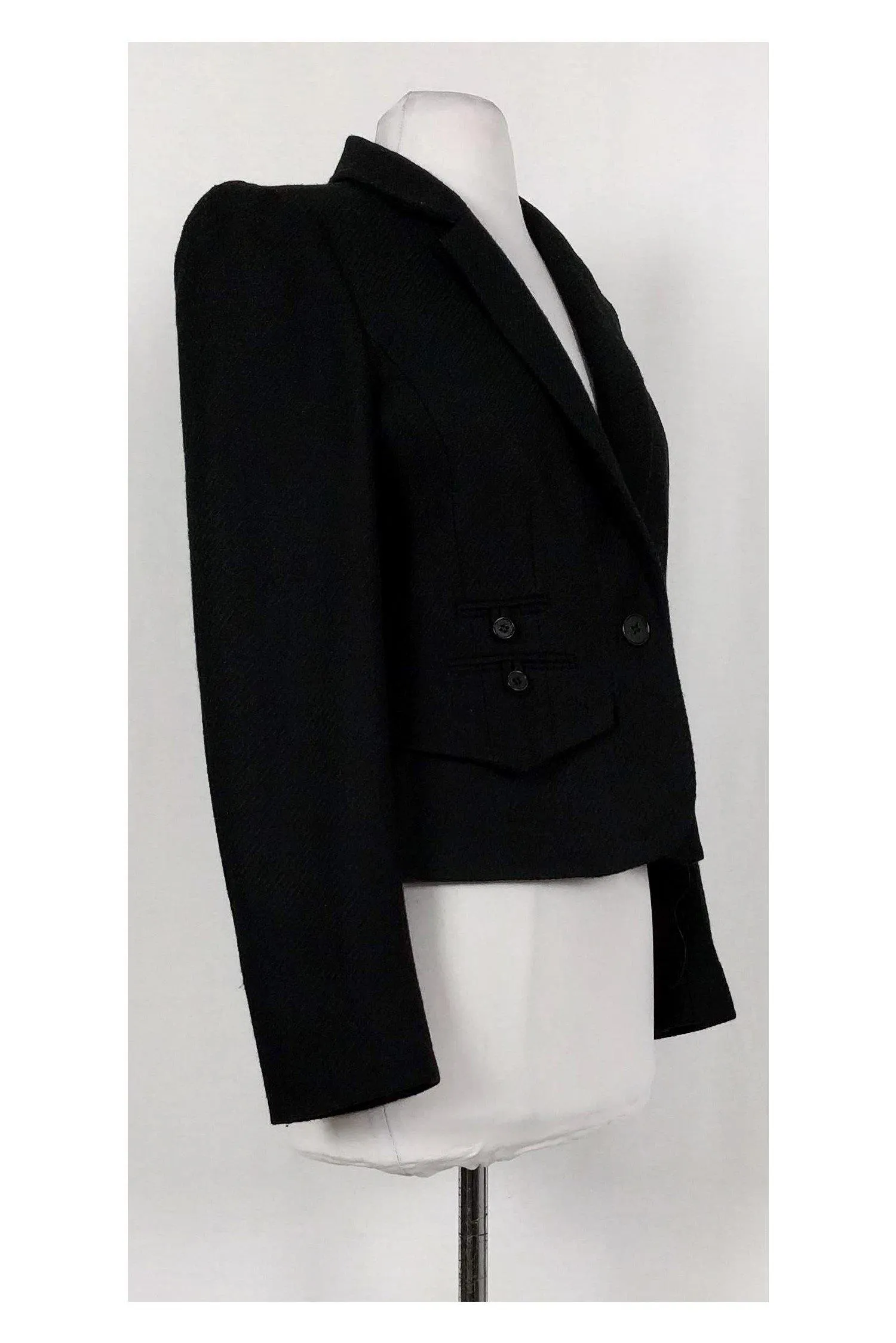 3.1 Phillip Lim - Black Wool Ribbed Blazer Sz 6