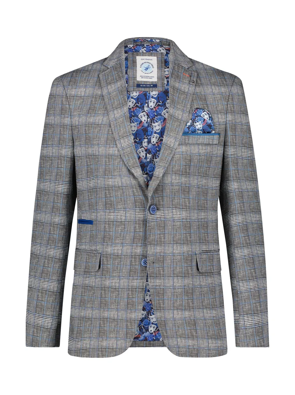 A Fish Named Fred - Travel Blazer - Grey Check