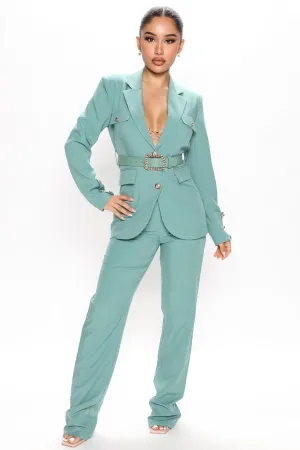 All About The Business Pant Set 33 - Teal