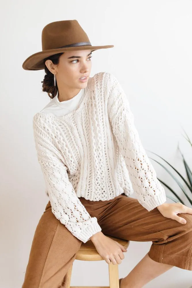 Amandine Knit Sweater in Ivory