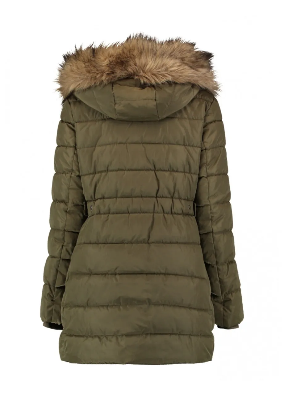 Anetta Khaki Puffer Jacket