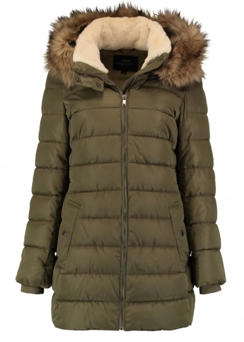 Anetta Khaki Puffer Jacket