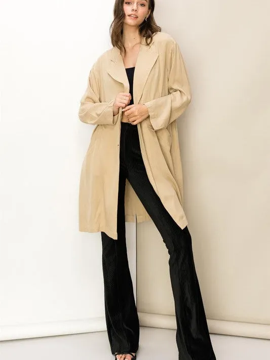 Attitude is Fashion Over-sided Front Button Long Blazer