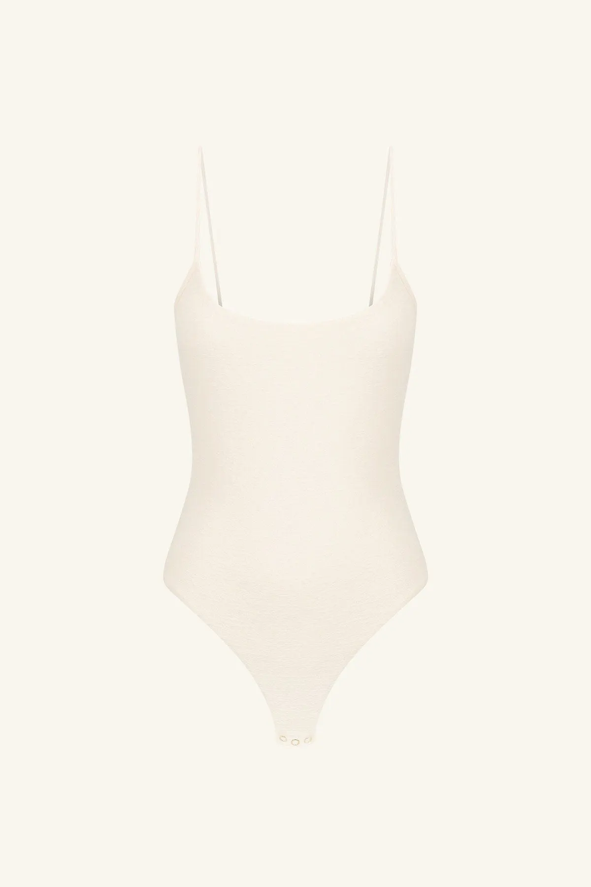 BEAU SCOOP NECK BODYSUIT - RICE