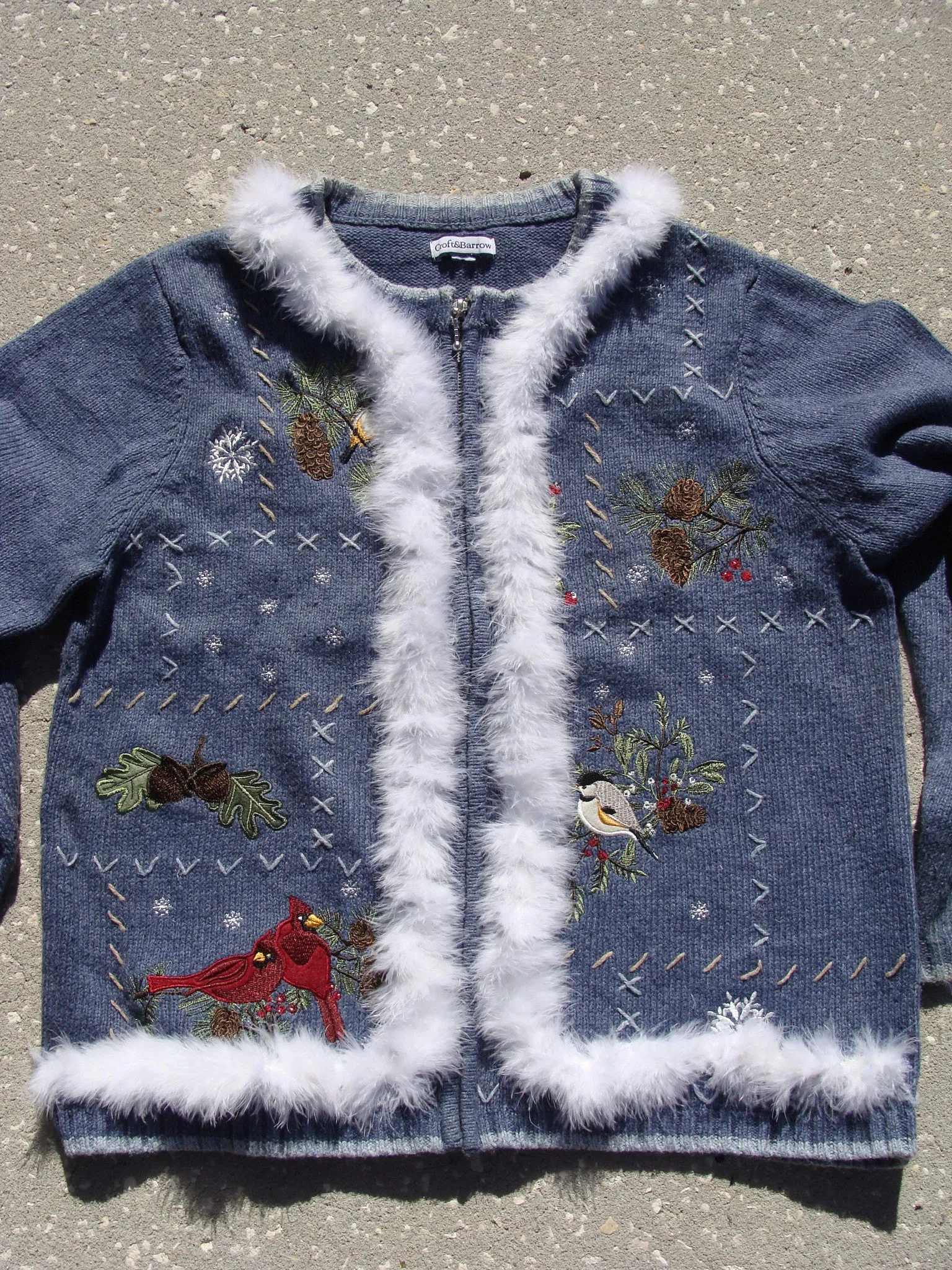 Birds and Cardinals Ugly Christmas Sweater