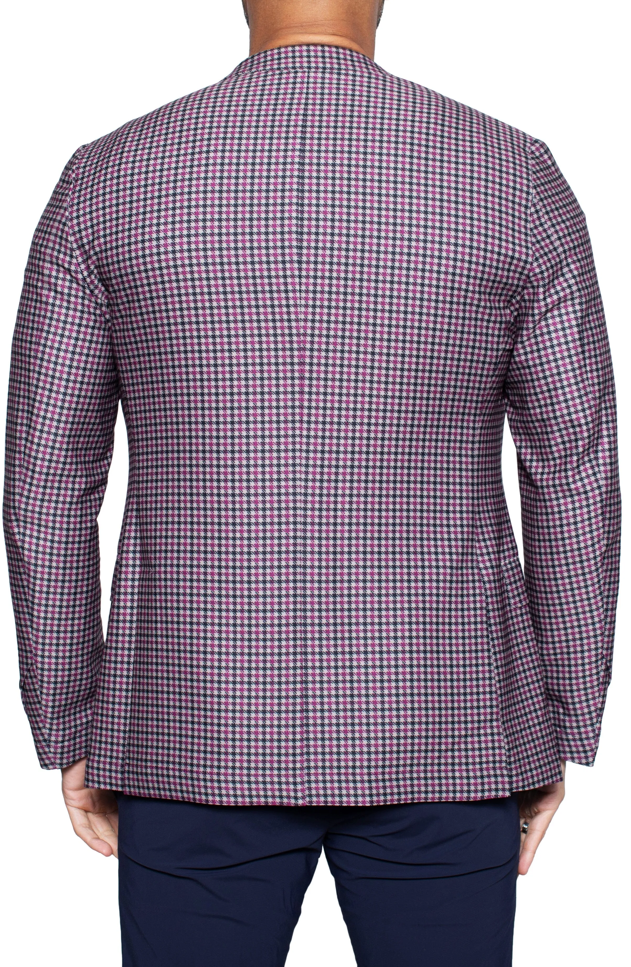 Blazer Unconstructed Houndstooth Pink