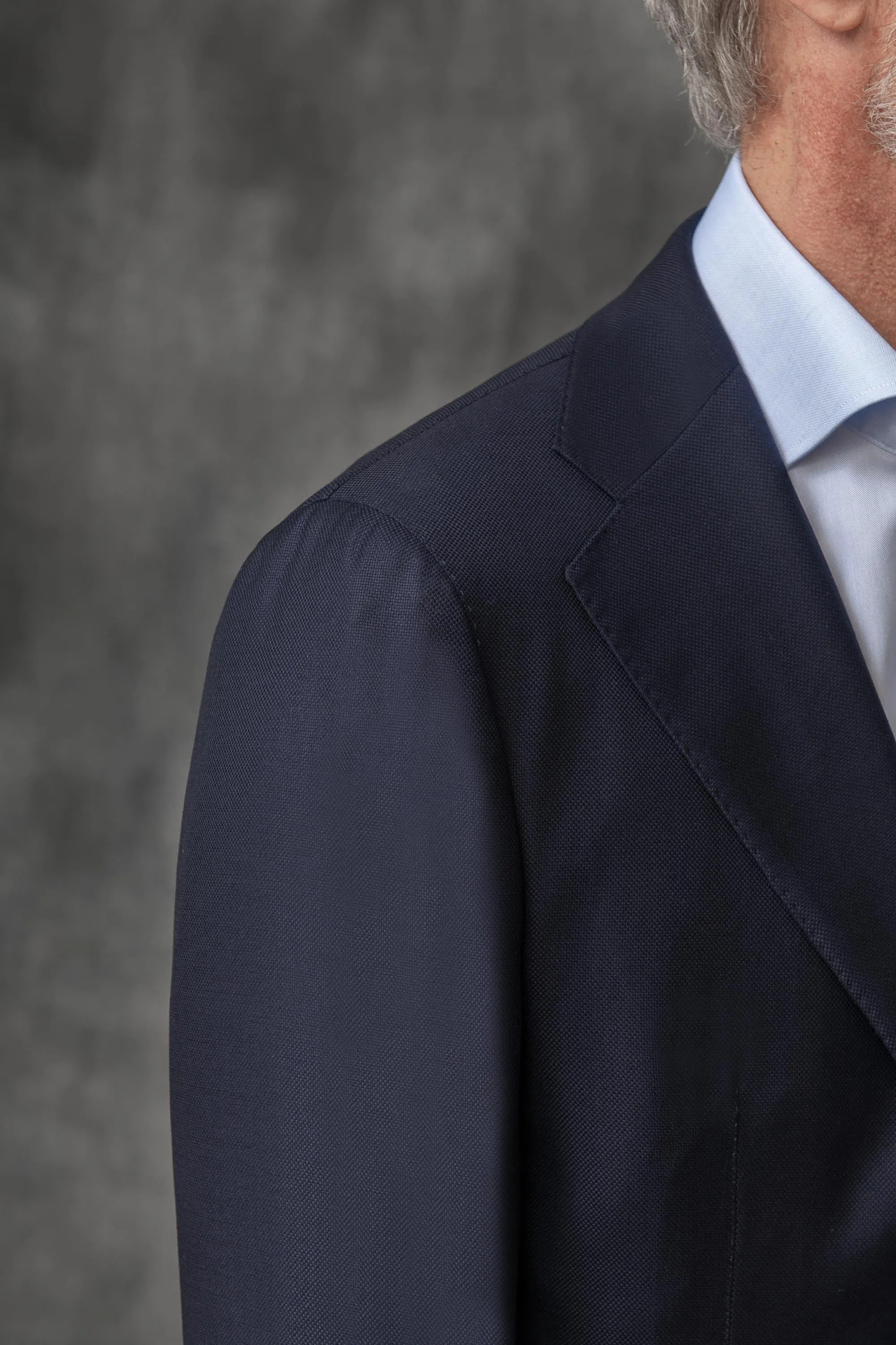 Blue Full Canvas Blazer in Loro Piana Wool - Made in Italy