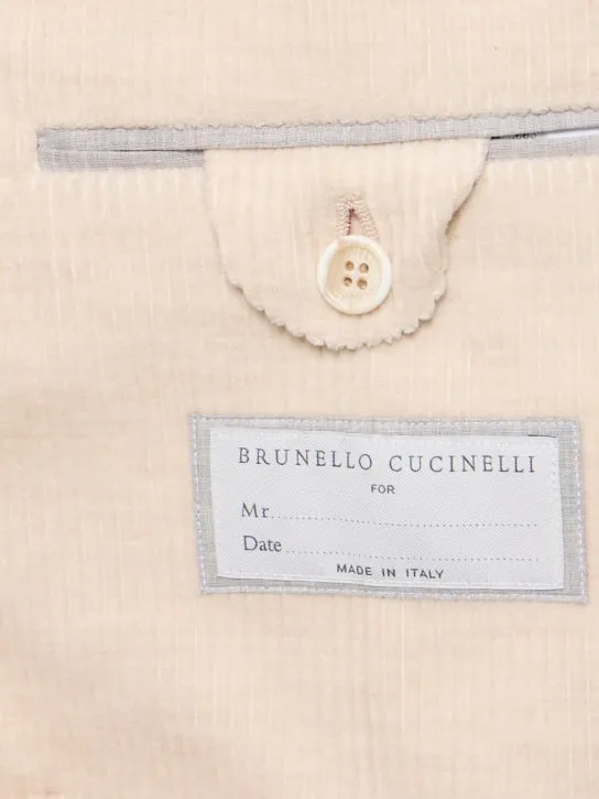 Brunello Cucinelli   Deconstructed cotton &amp; cashmere blazer 