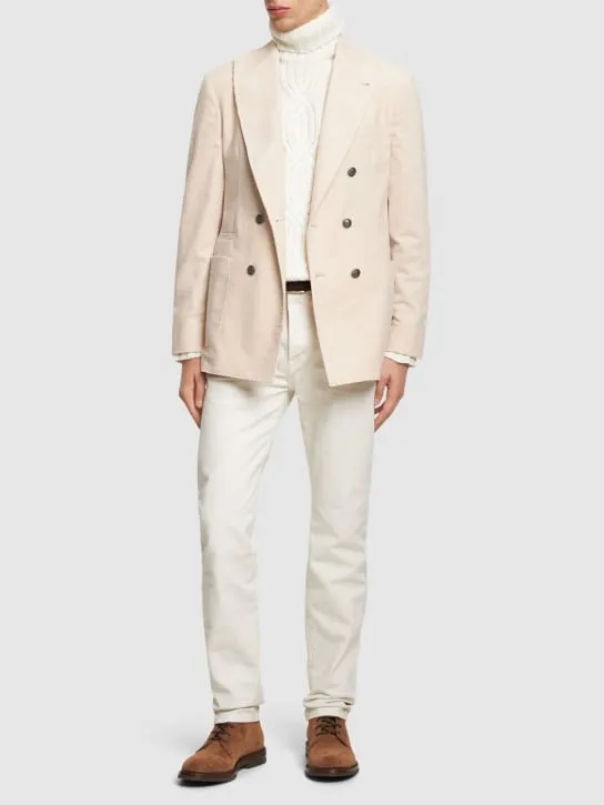 Brunello Cucinelli   Deconstructed cotton &amp; cashmere blazer 