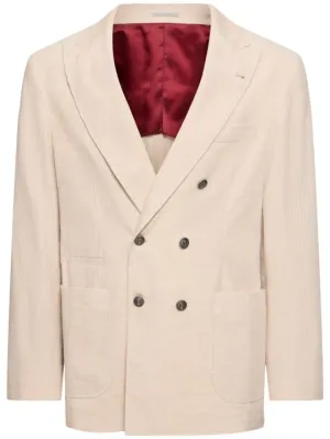 Brunello Cucinelli   Deconstructed cotton &amp; cashmere blazer 