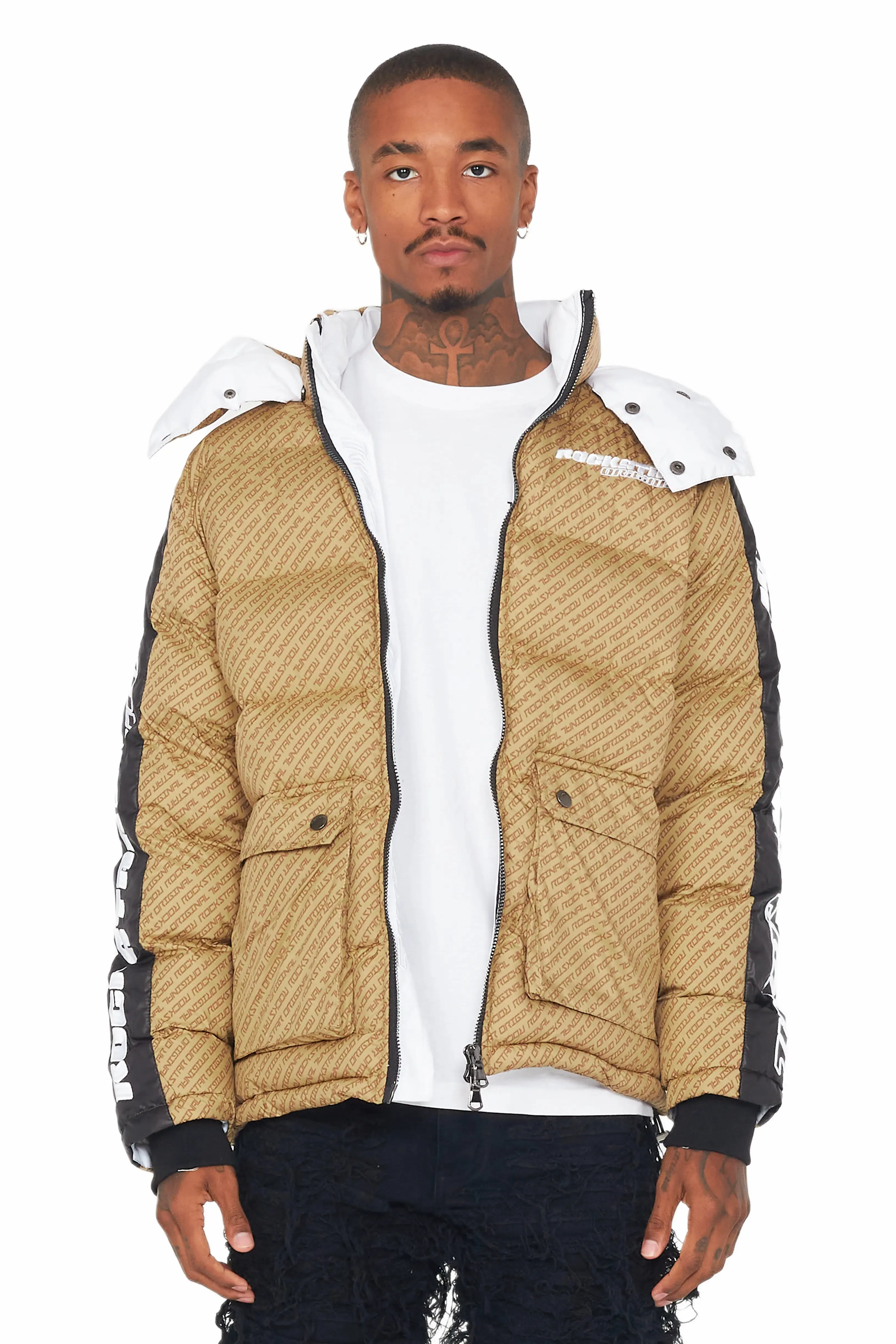 Bryson Puffer Jacket- Beige