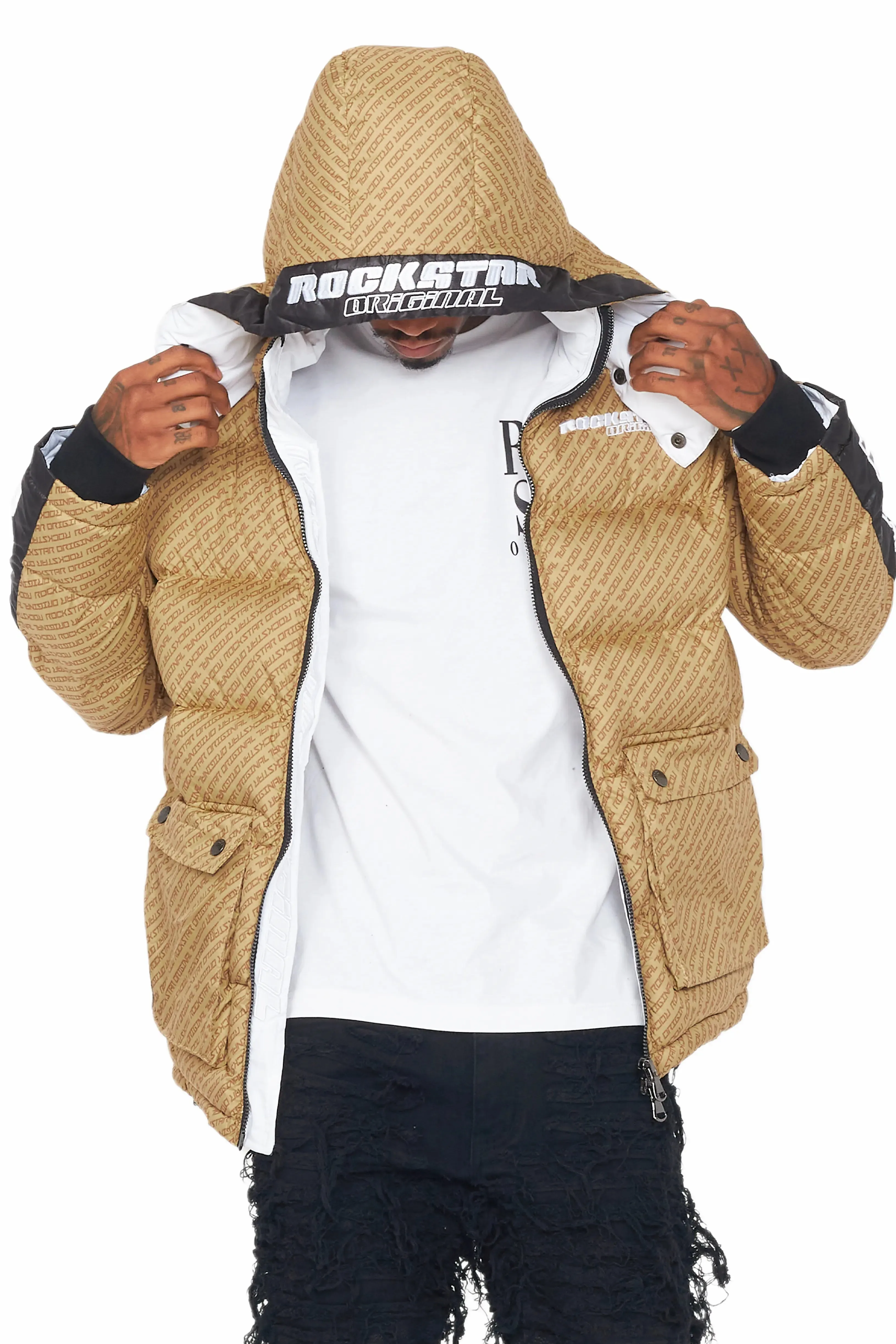 Bryson Puffer Jacket- Beige