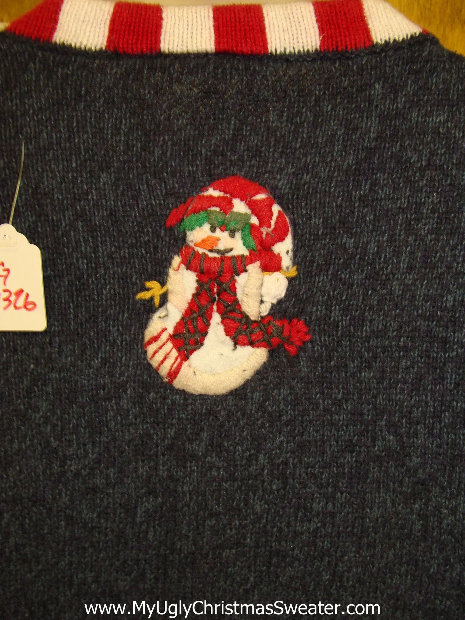 Carrot Nosed Snowmen Ugly Christmas Sweater with Lights