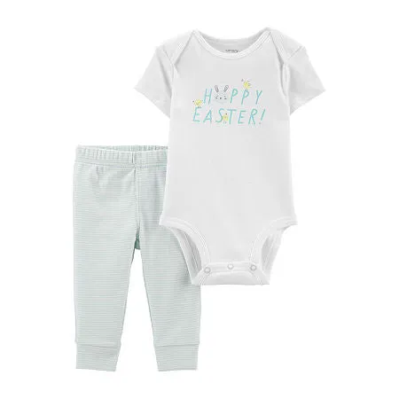 Carter's Baby Boys and Girls 2-Piece Easter Bodysuit and Pants Set