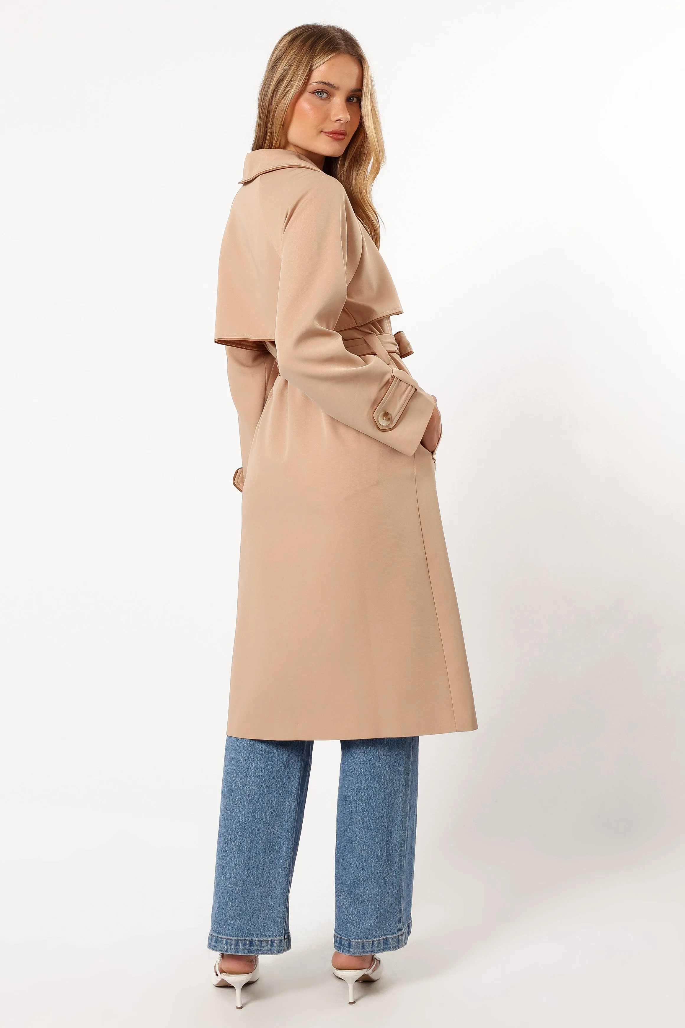 Cayenne Contrast Binding Trench Coat - Camel