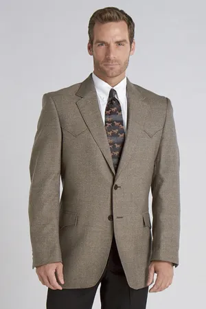 Circle S Mens Plano Donegal Sport Coat Donegal Brown Wool Blend Blazer