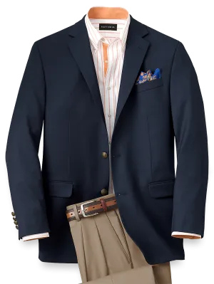 Classic Fit Wool Travel Blazer - Navy