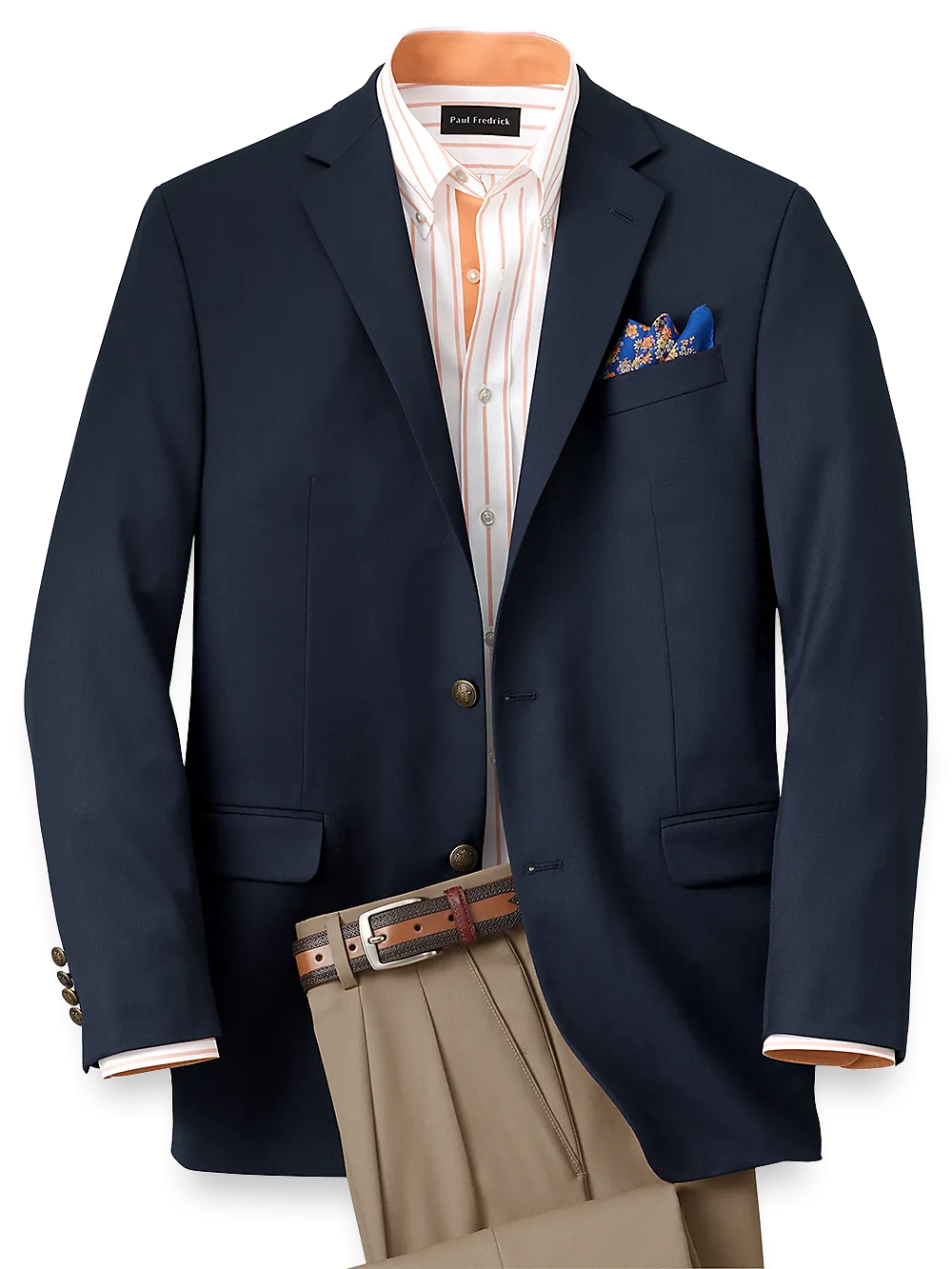 Classic Fit Wool Travel Blazer - Navy