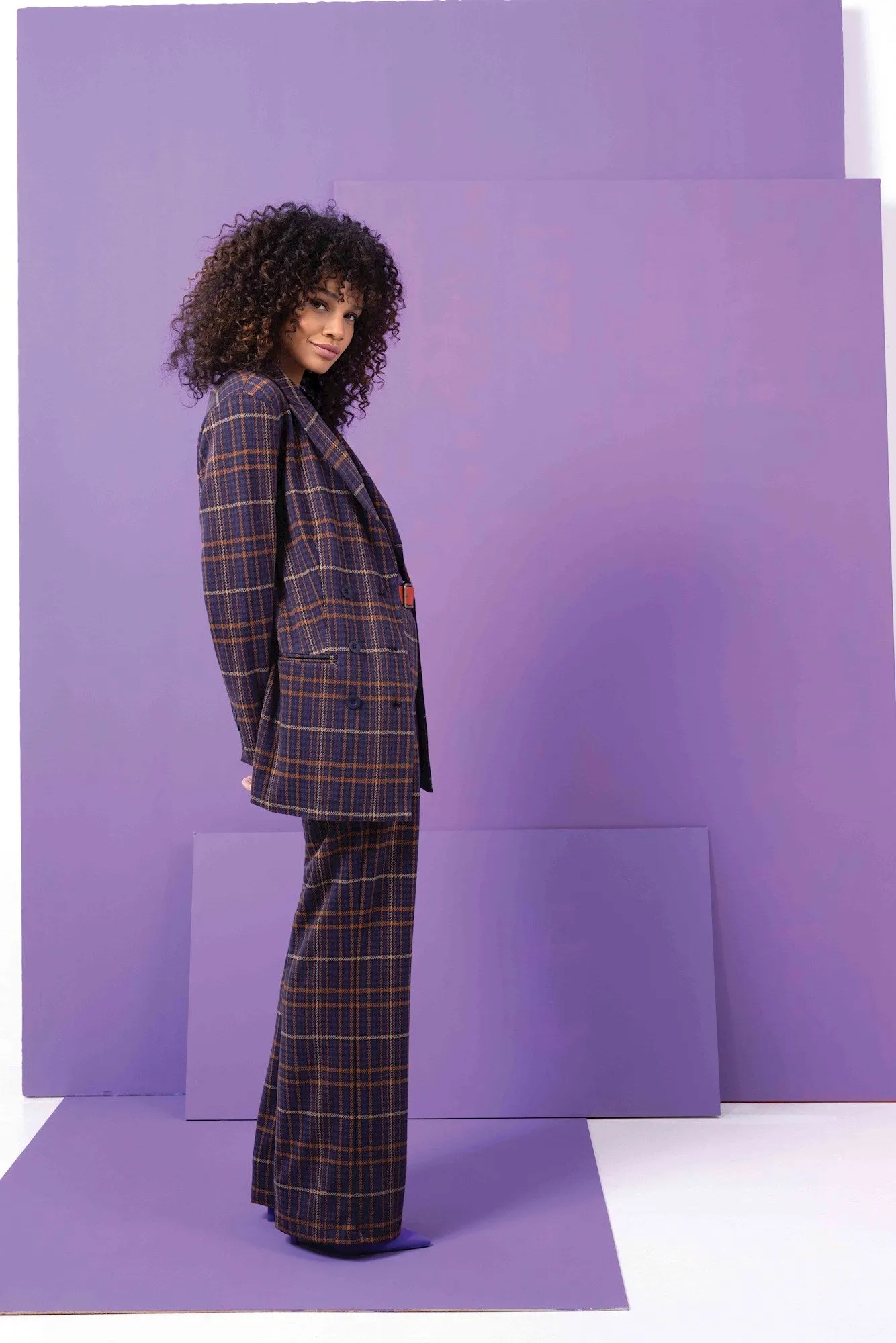 Cloud9 Suzie blazer plum check