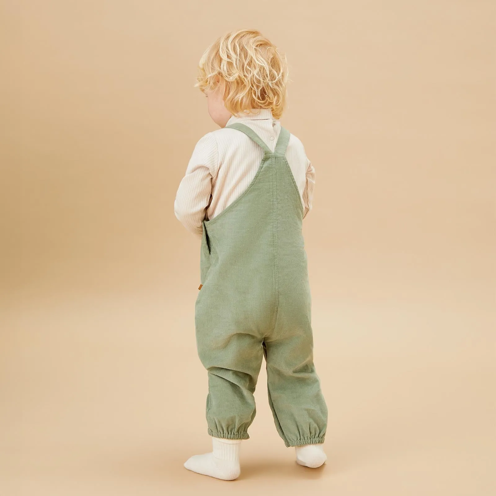 Corduroy Dungarees & Bodysuit Outfit