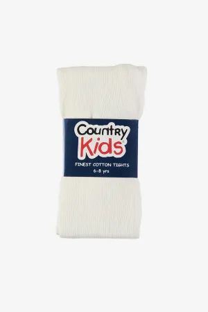 Country Kids Cotton Girls Tights - Ivory