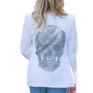 Crystal Skull Blazer - White