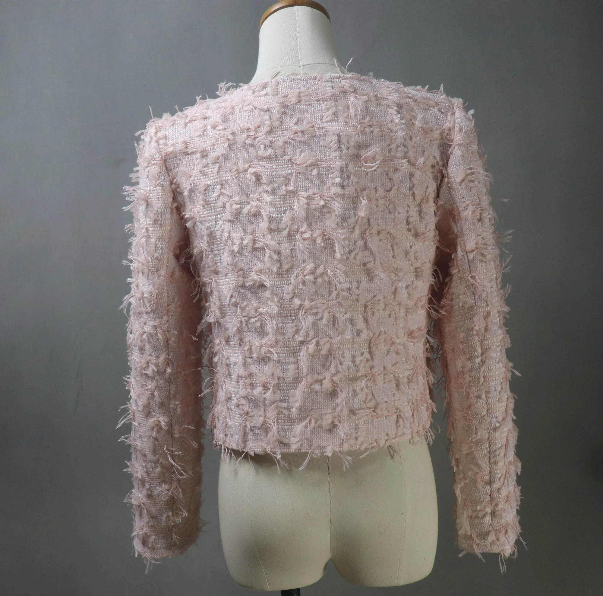 Custom Made Baby Pink Tweed Jacket