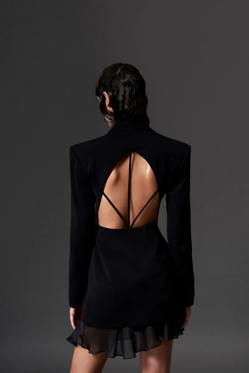 CUT-OUT SINGLE-BREASTED BLAZER