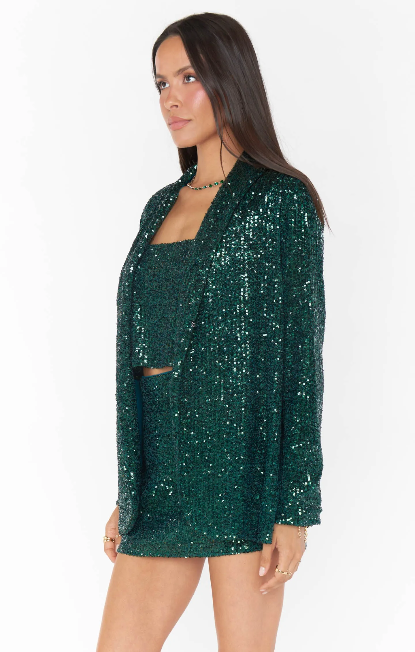 Dance Blazer Emerald Sequins