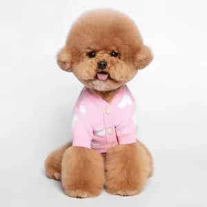 Dog Cardigan Cloud 9 Pink Button Down Sweater