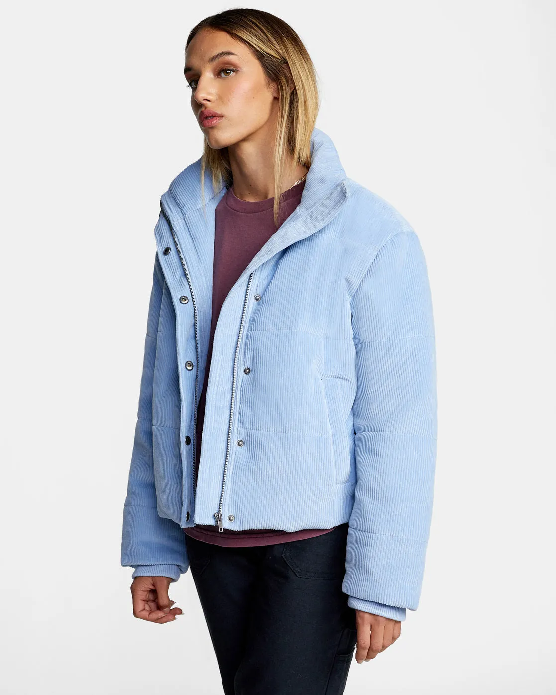 Eezeh Corduroy Puffer Jacket - Iris