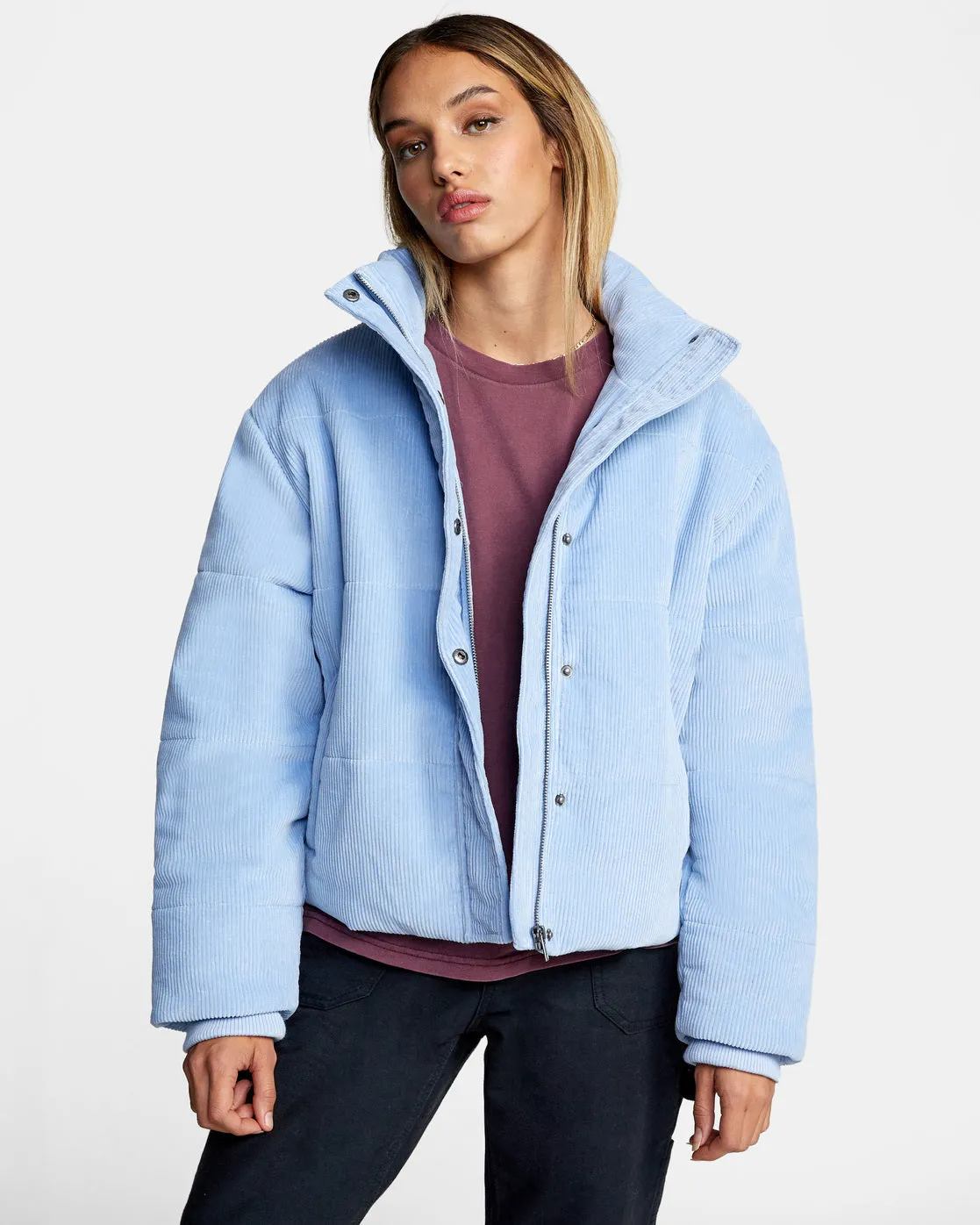 Eezeh Corduroy Puffer Jacket - Iris