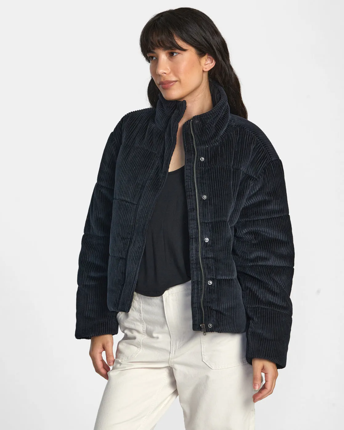 Eezeh Corduroy Puffer Jacket - RVCA Black