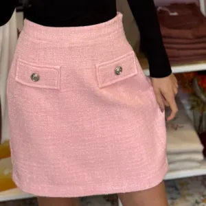 Elle Woods Pink Tweed Mini Skirt