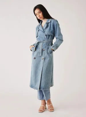 Esmaeé Midwest Trench Coat - Blue