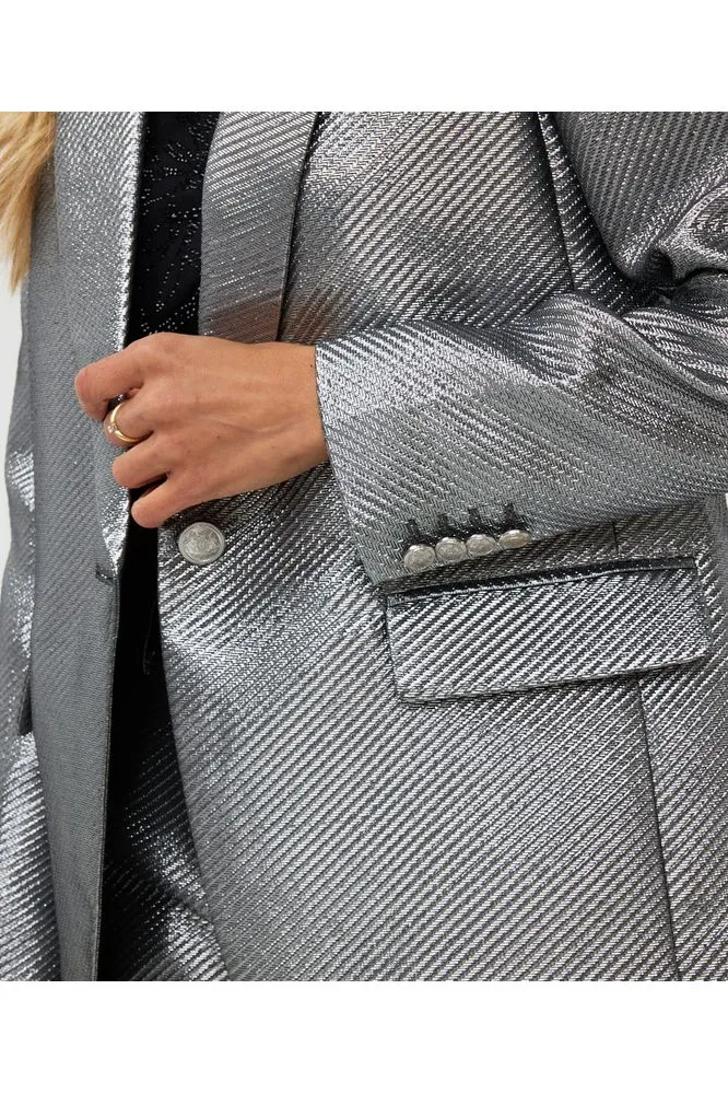 Esqualo Silver Metallic Blazer