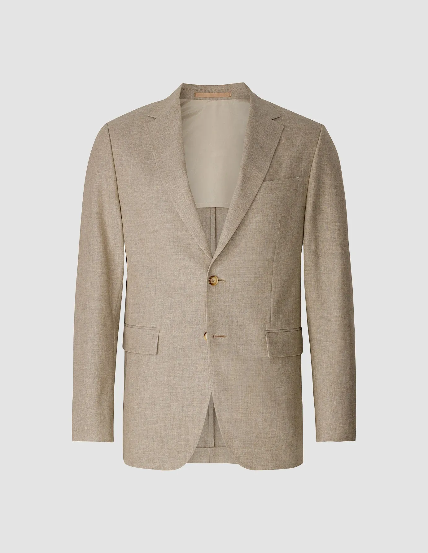 Essential Blazer Beige Melange Slim