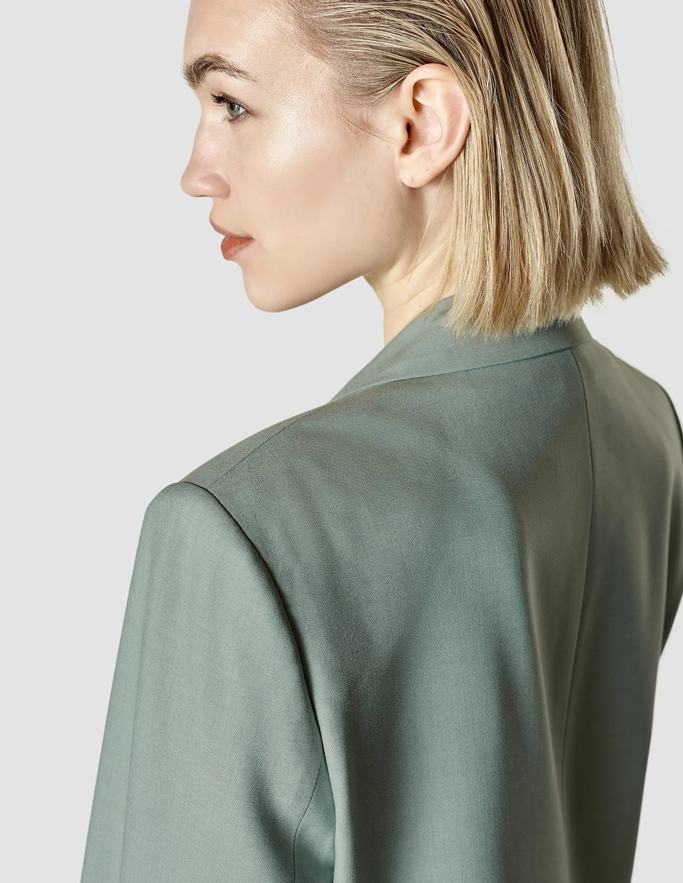 Essential Blazer Calm Green Melange