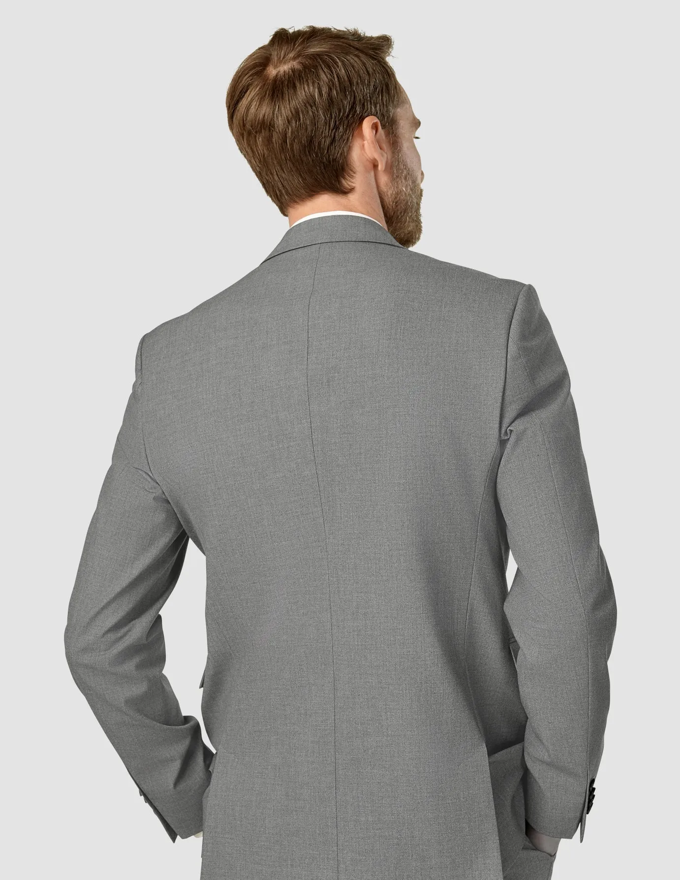 Essential Blazer Regular Dark Grey Melange