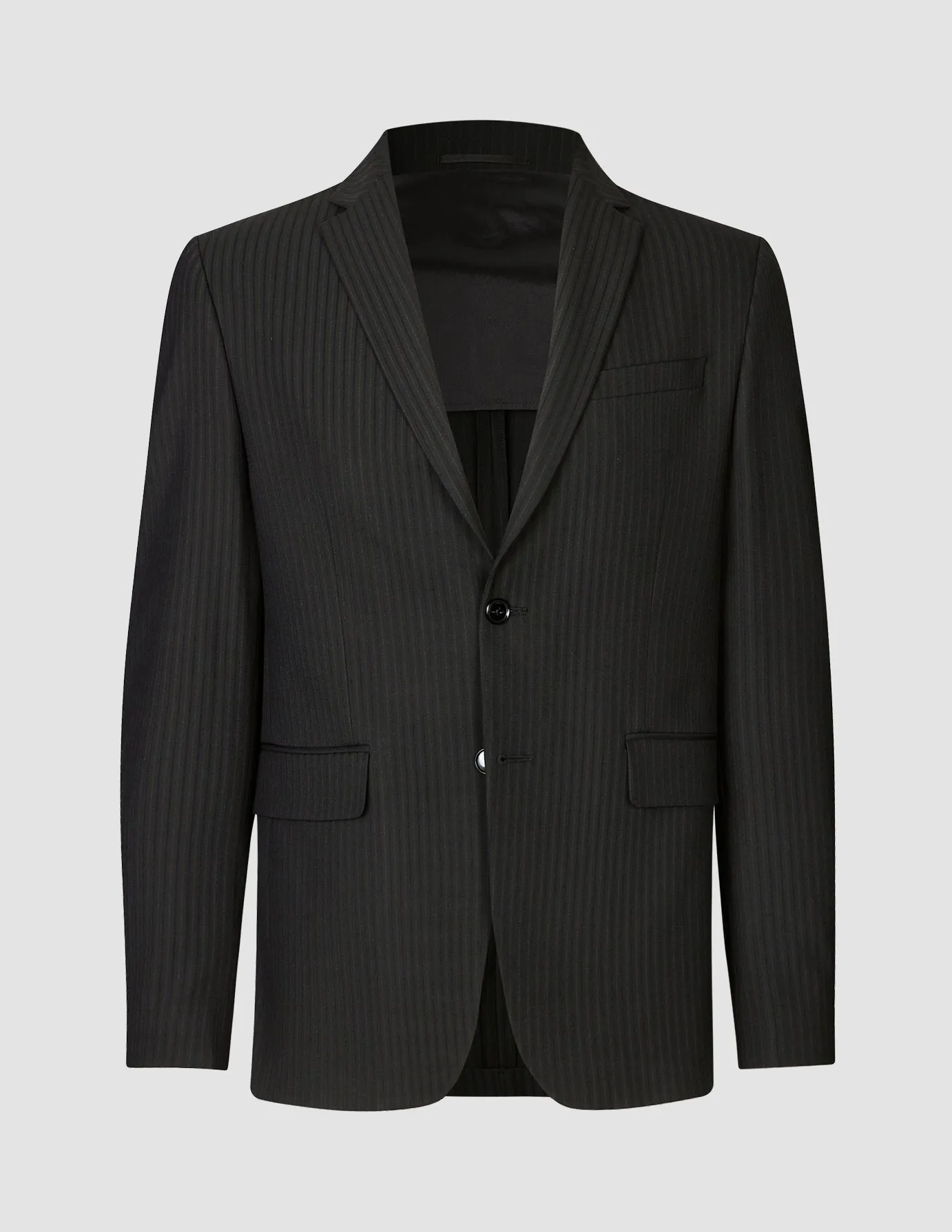 Essential Blazer Slim Asphalt Pinstripe