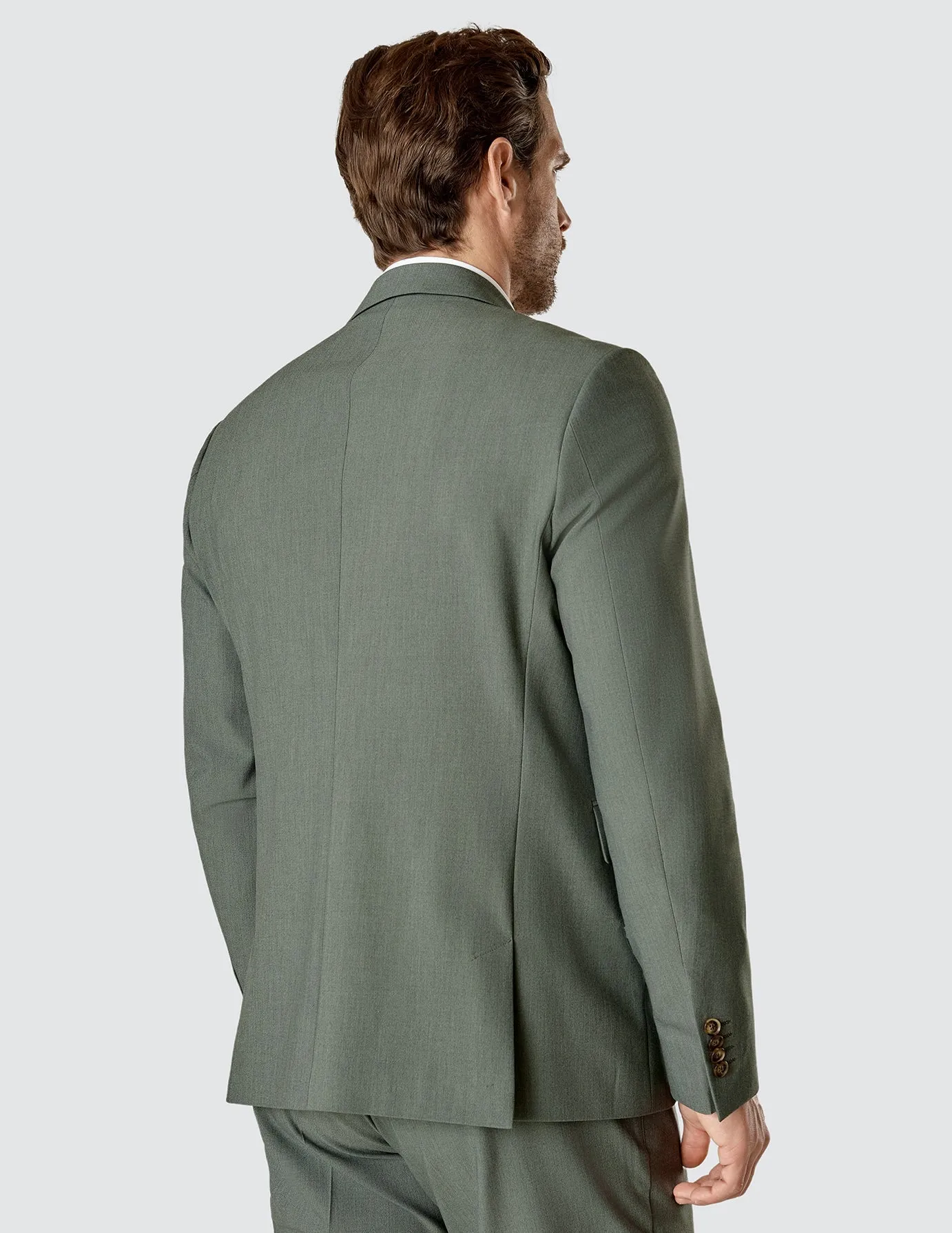 Essential Blazer Slim Green Melange