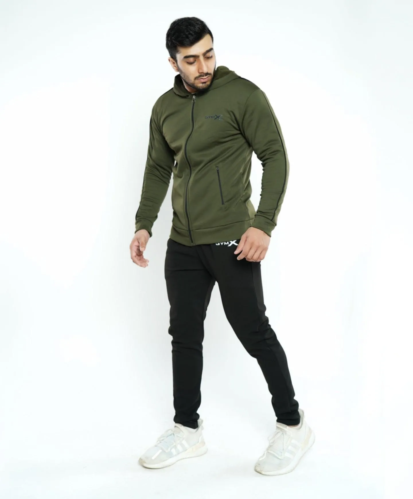 Fleece Tech Hoodie- Olive Green - Sale