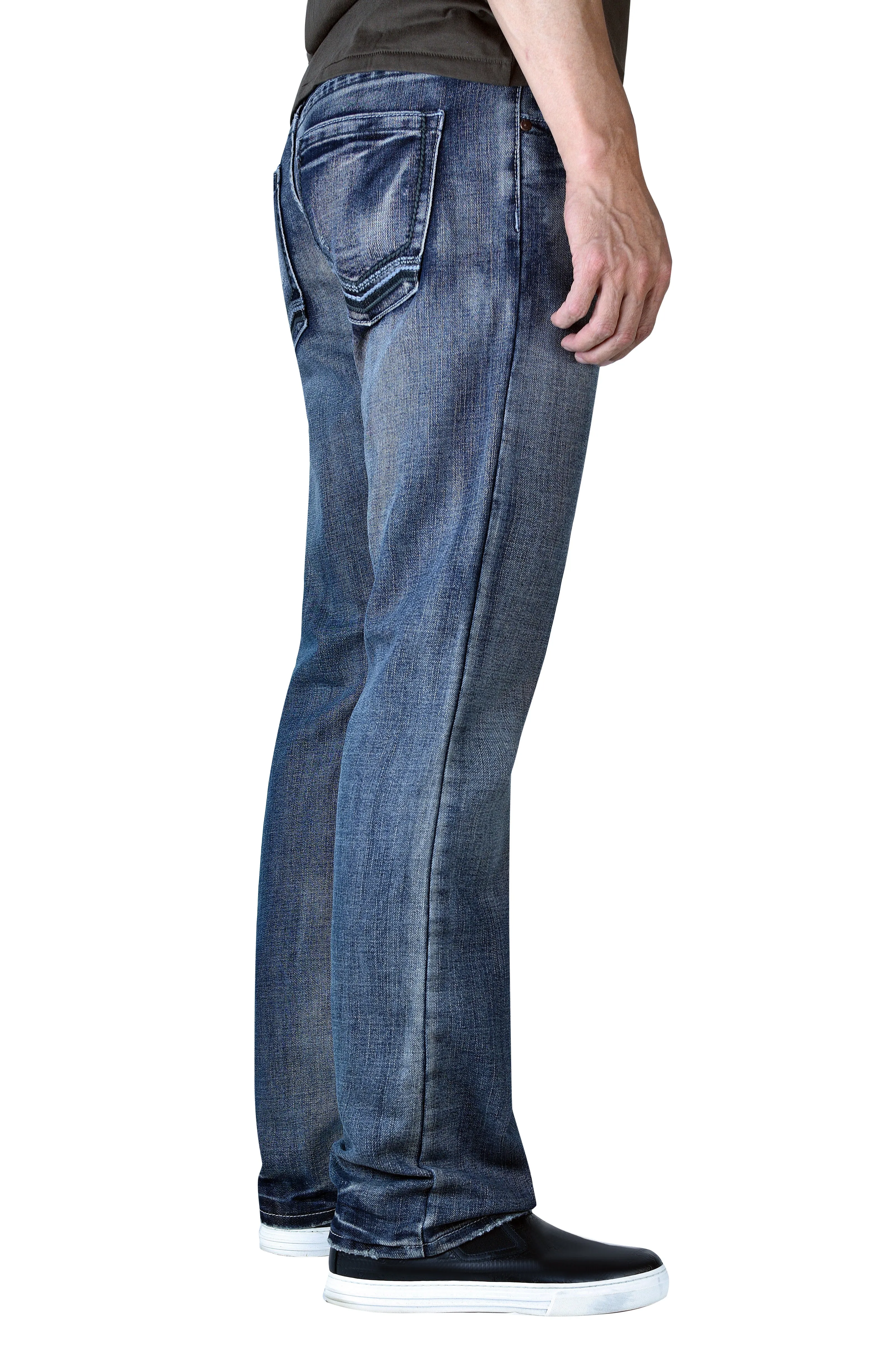 Flypaper Mens Straight Jeans Silver Haze Regular Fit