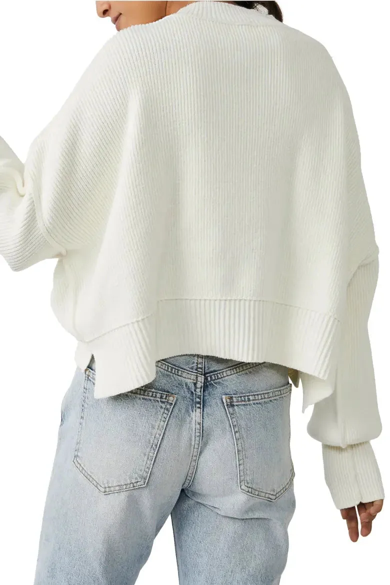 Free People Easy Street Crop Pullover