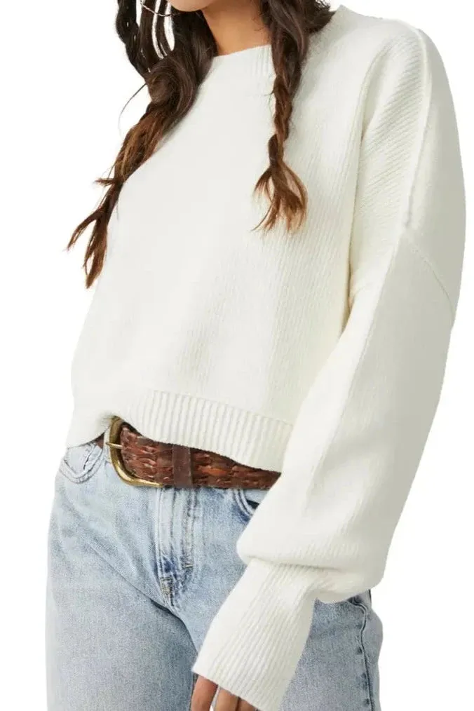 Free People Easy Street Crop Pullover