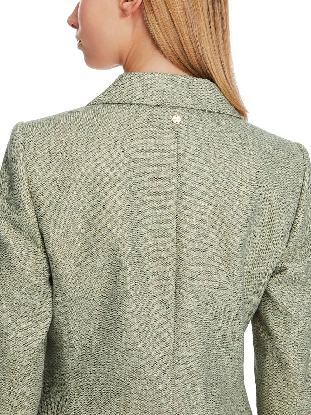 Frozen Sage Double Breasted Lurex Blazer